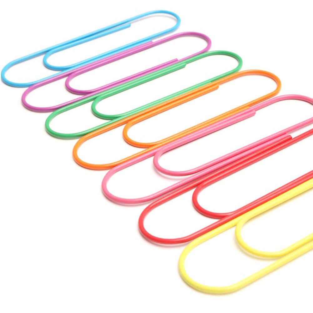 PPYY-대형 종이 클립 비닐 코팅, 30 팩 4 인치 다양한 색상 점보 종이 클립 홀더, 멀티 컬러 대형